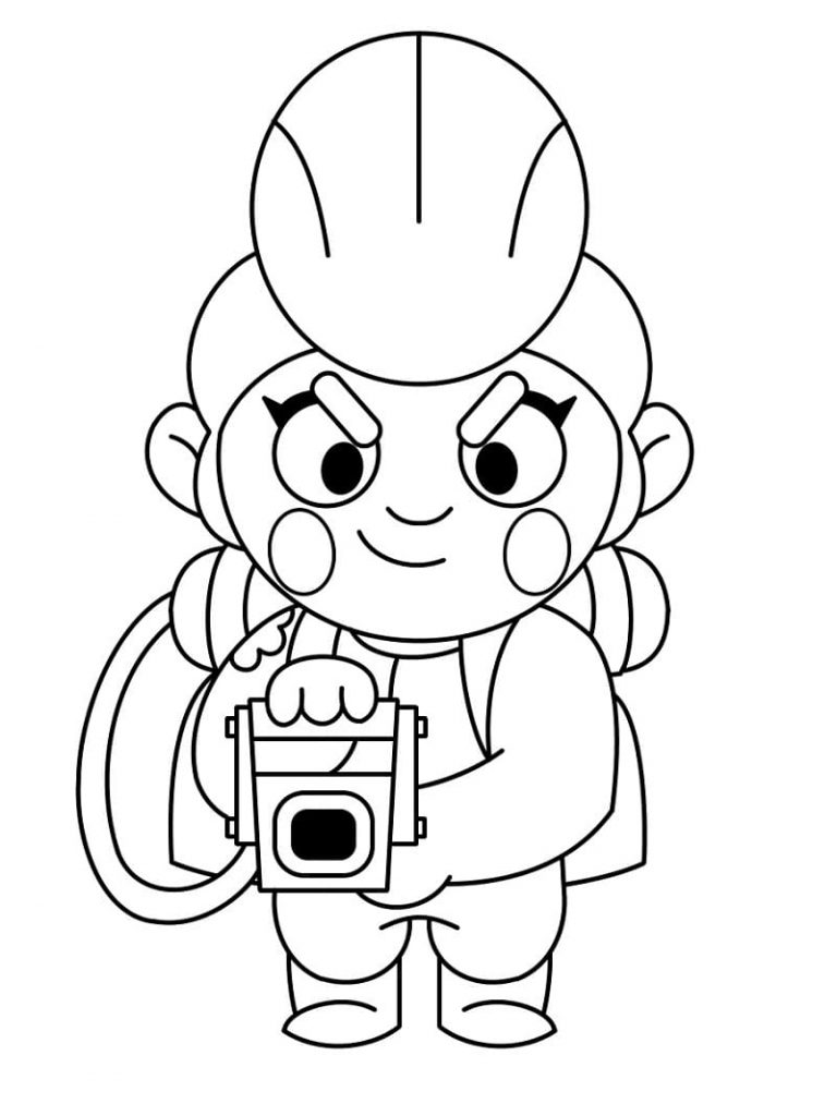 Coloriage pam brawl stars à imprimer