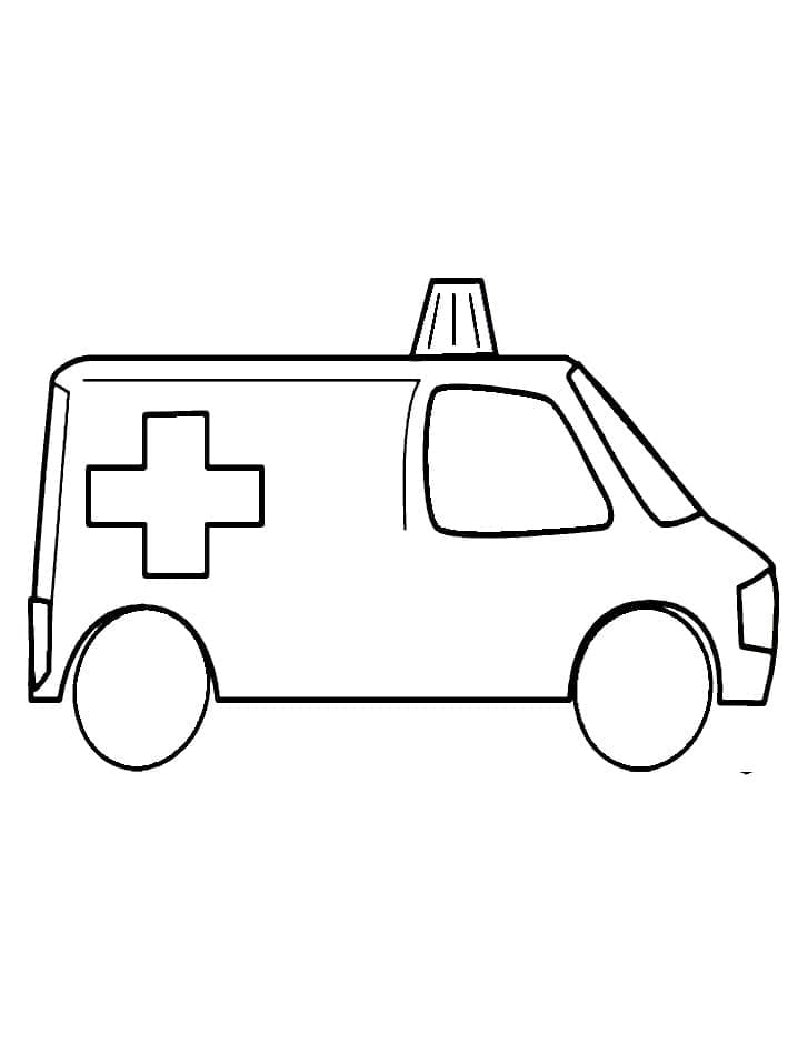 Coloriage Ambulance (11) à imprimer