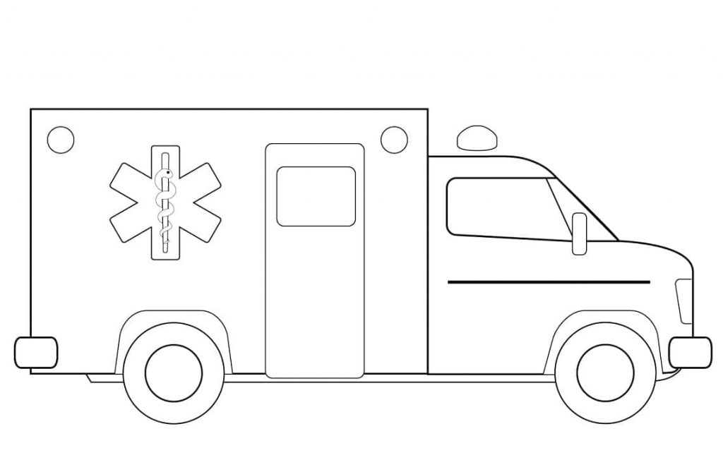 Coloriage Ambulance (13) à imprimer