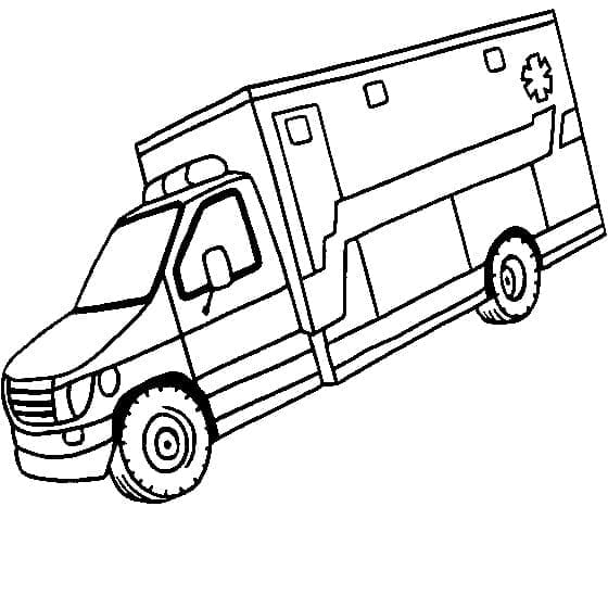 Coloriage Ambulance (17) à imprimer