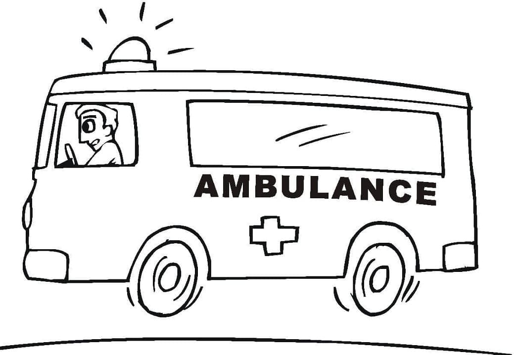 Coloriage Ambulance (22) à imprimer