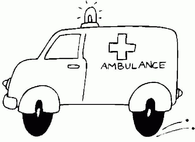 Coloriage Ambulance 3 Dessin Gratuit à Imprimer