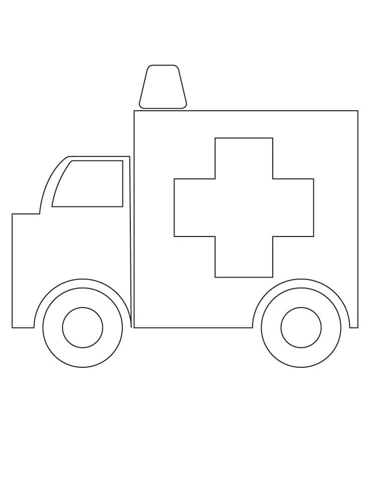 Coloriage Ambulance (5) à imprimer