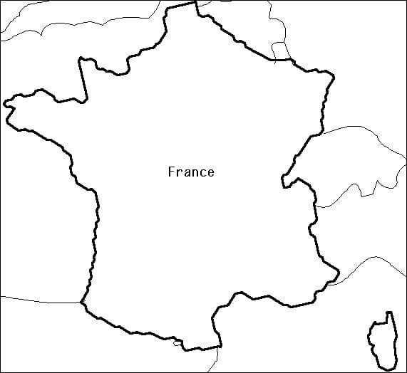 Coloriage Carte de France (11) à imprimer