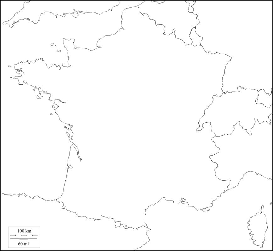 Coloriage Carte de France (13) à imprimer