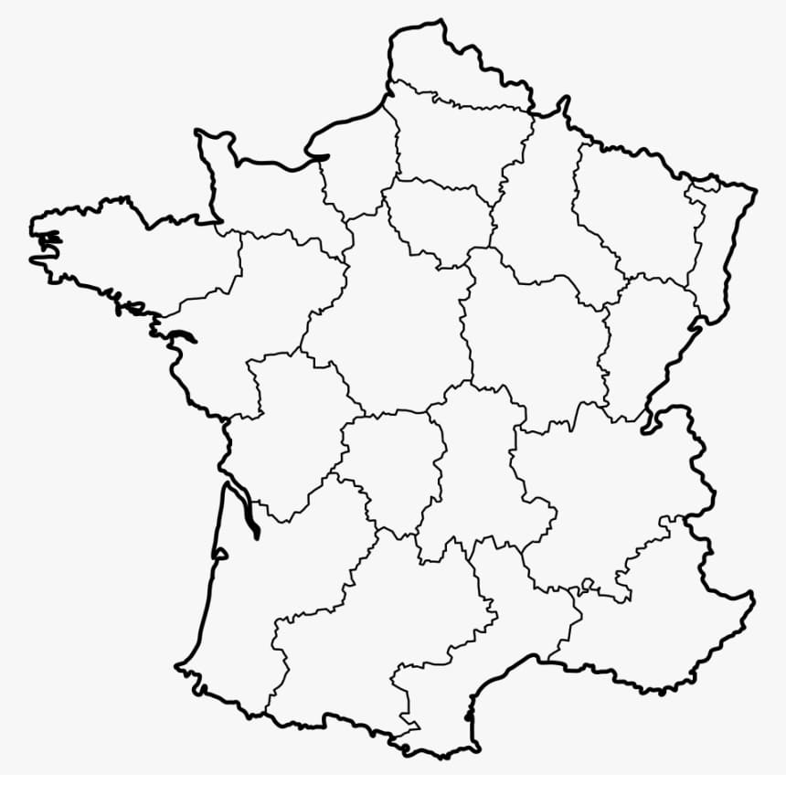 Coloriage Carte de France (7) à imprimer