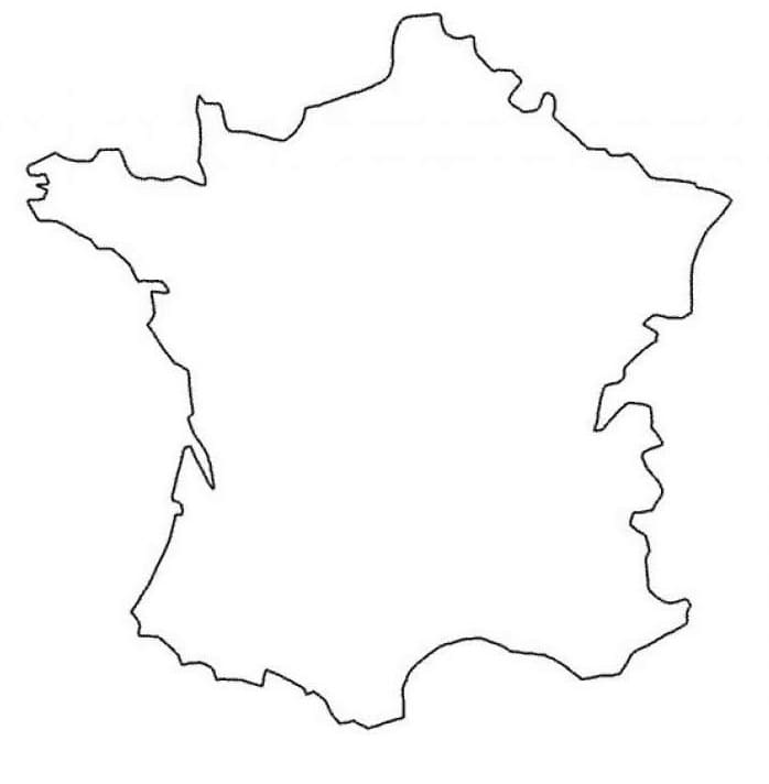 Coloriage Carte de France (9) à imprimer