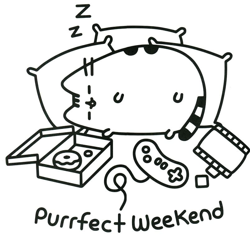 Coloriage adorable pusheen (1)