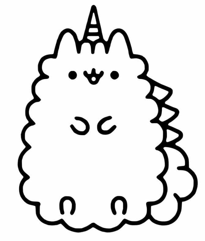 Coloriage belle pusheen (4)