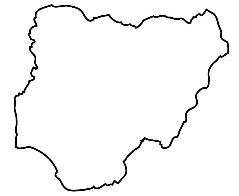 Coloriage Carte du Nigeria (1) à imprimer