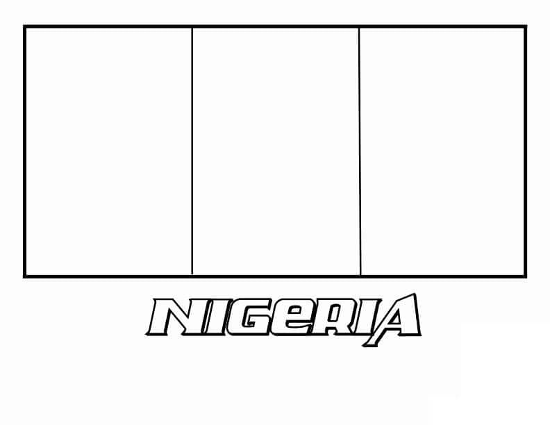 Coloriage Drapeau du Nigeria (4) à imprimer