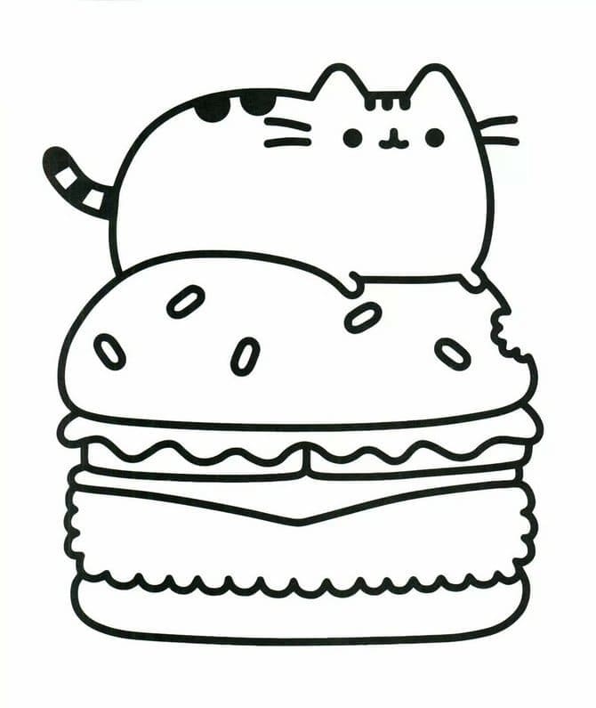 Coloriage Pusheen à imprimer