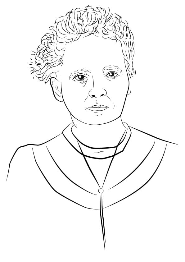 Coloriage marie curie 8 à imprimer