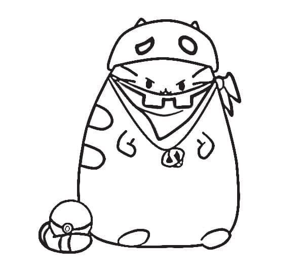 Coloriage pusheen à halloween