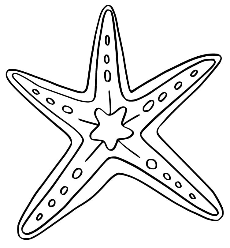 Coloriage Étoile de Mer 9 à imprimer