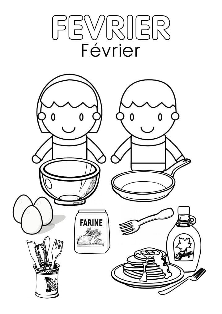 Coloriage Février 3