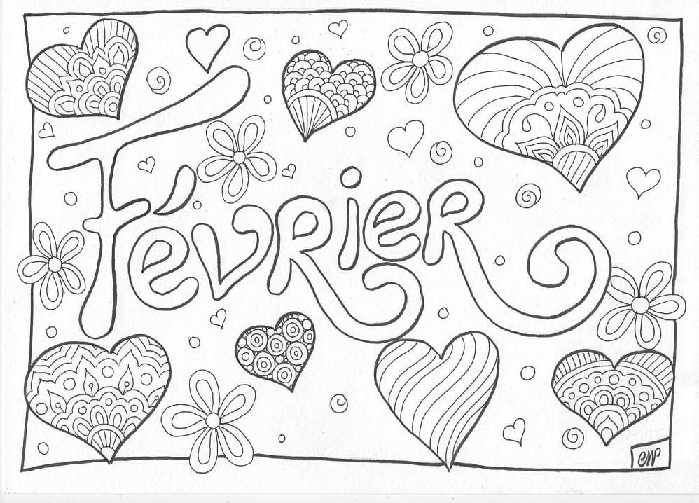 Coloriage Février 4