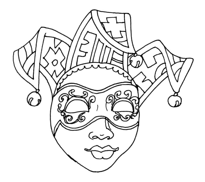 Coloriage Marque du Carnaval de Venise