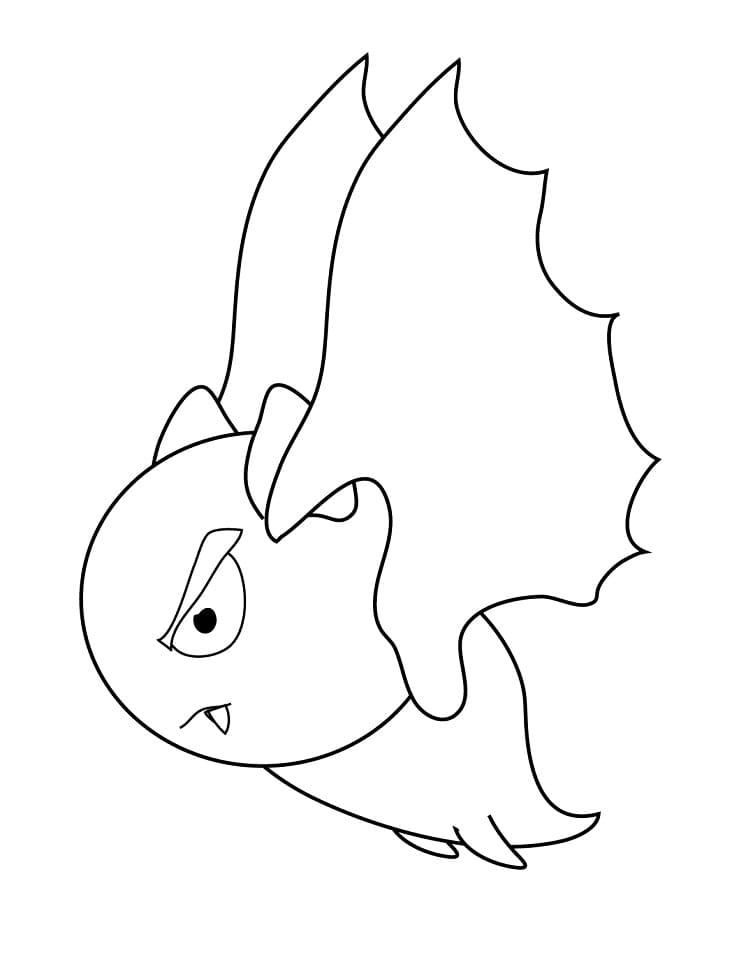 Coloriage Adorable Chauve-Souris