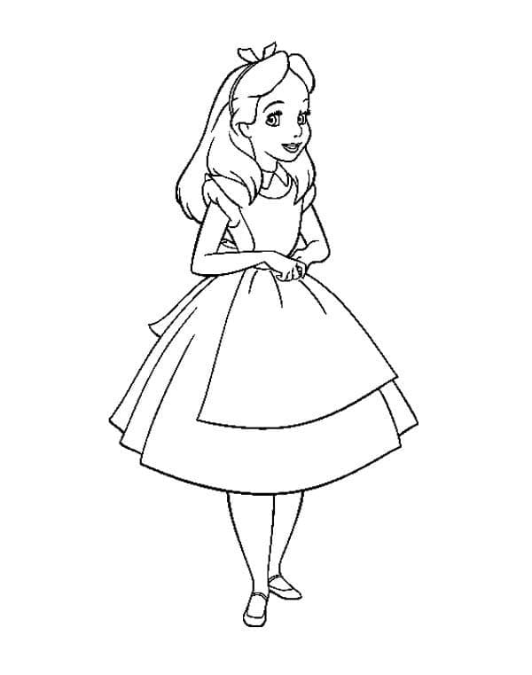 Coloriage Alice au Pays des Merveilles 12