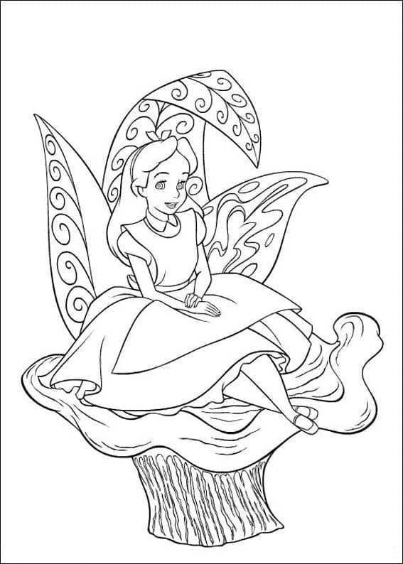 Coloriage Alice au Pays des Merveilles à imprimer