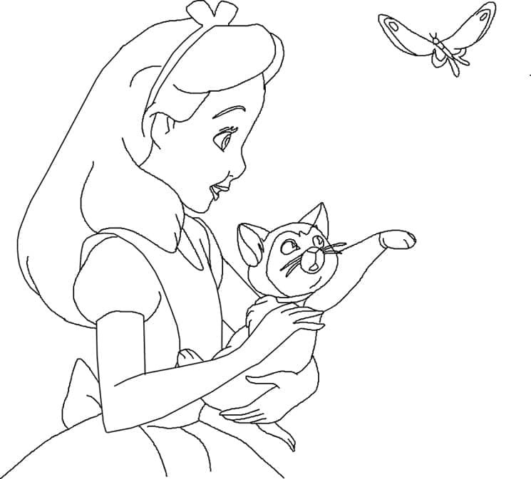 Coloriage Alice au Pays des Merveilles 20