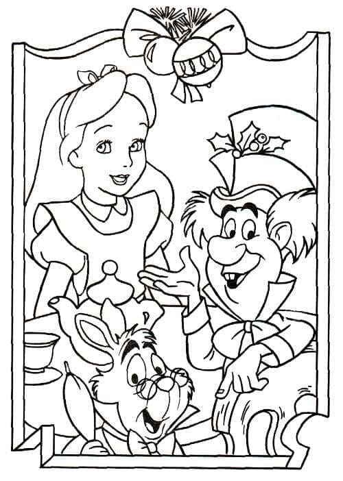 Coloriage Alice au Pays des Merveilles 3