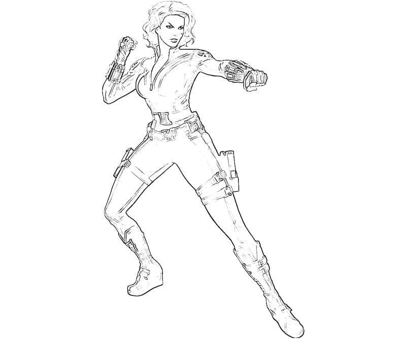 Coloriage Black Widow 1