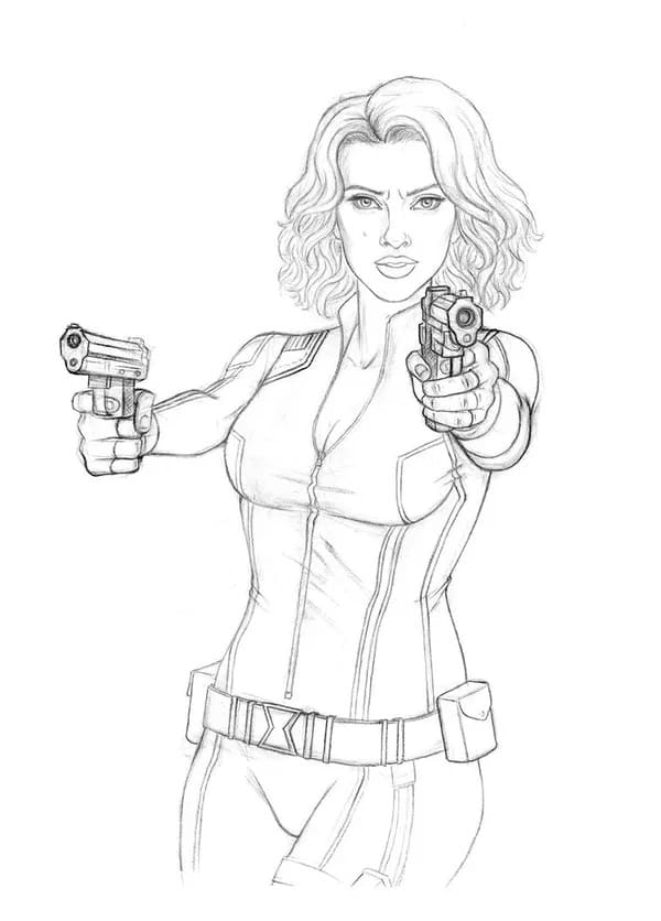 Coloriage Black Widow 12