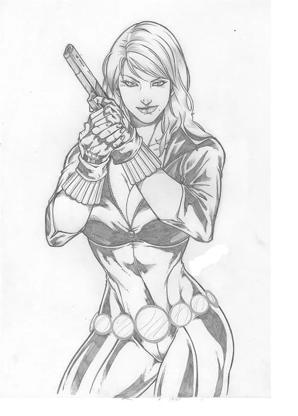 Coloriage Black Widow 13