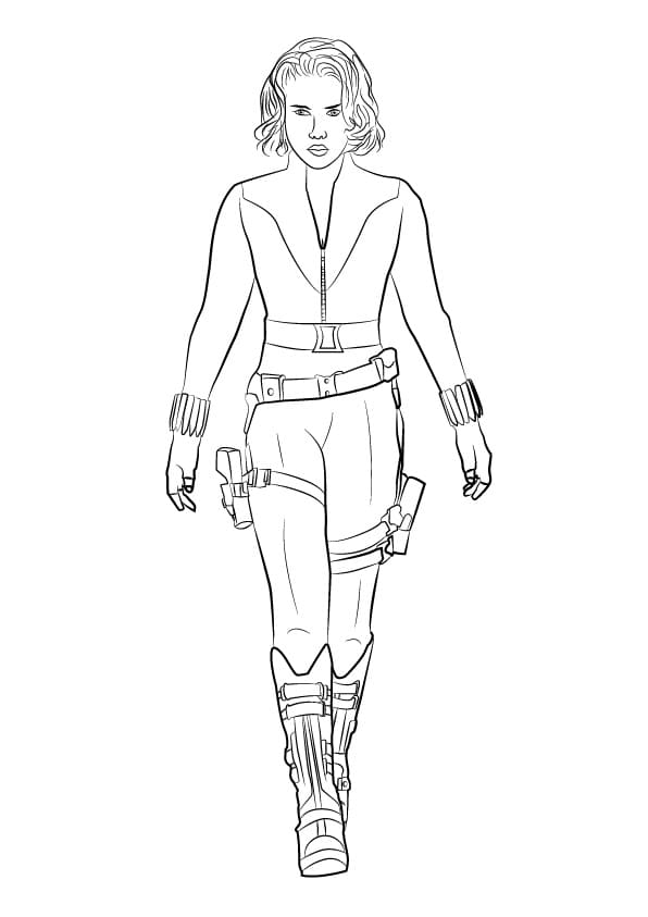 Coloriage Black Widow Natasha Romanoff