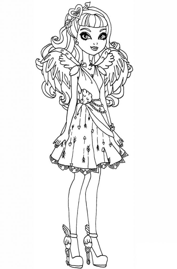 Coloriage CA Cupid Ever After High à imprimer