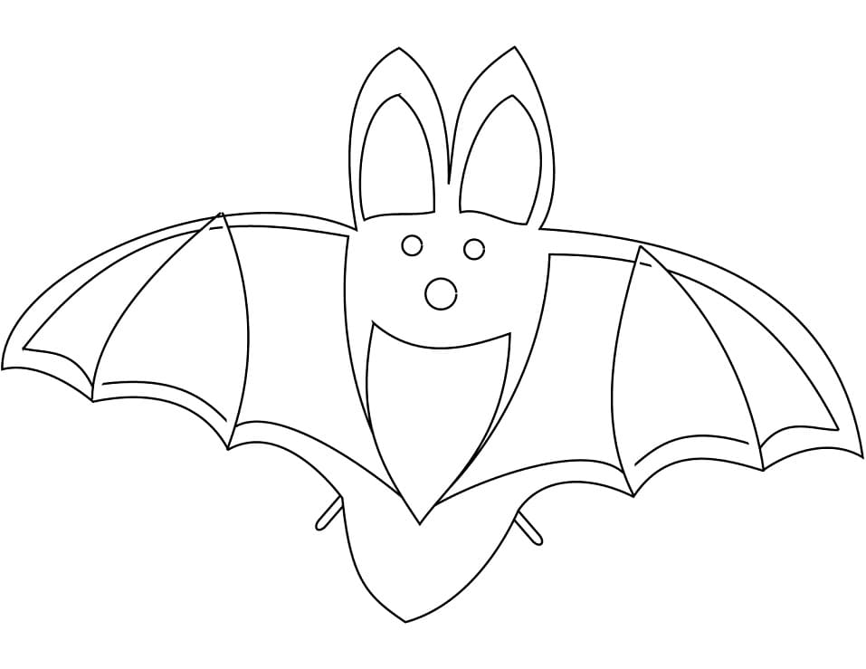 Coloriage Chauve Souris Facile