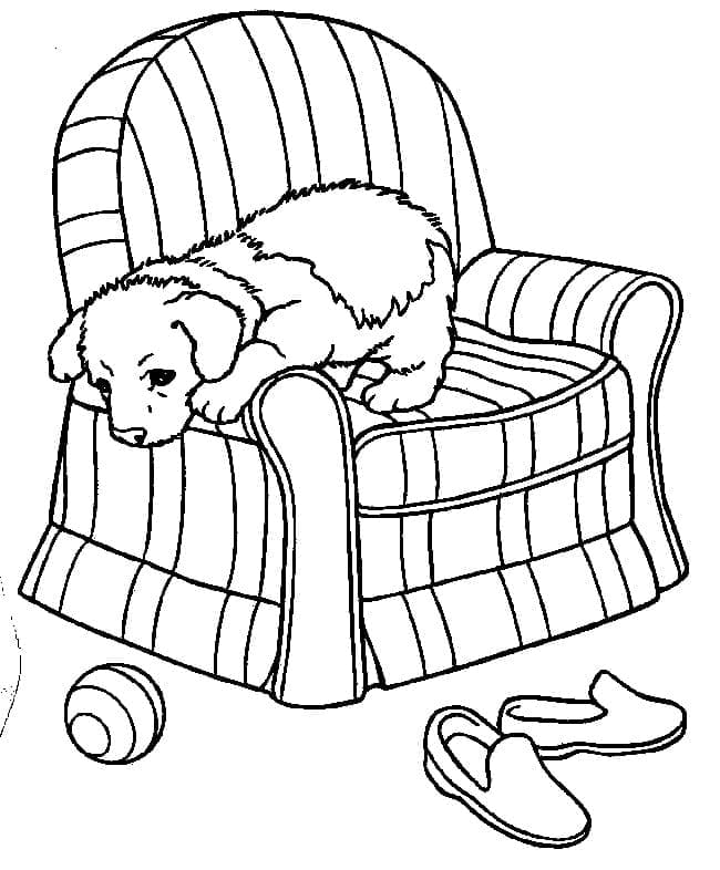 Coloriage Chiot 2