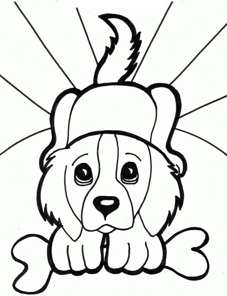 Coloriage Chiot 8