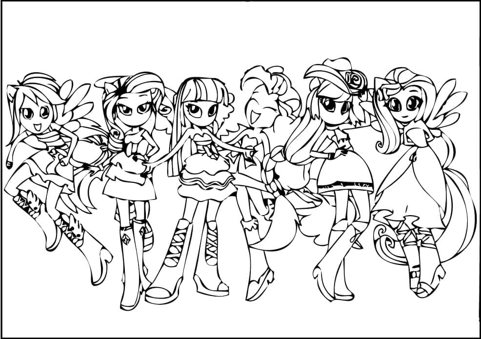 Coloriage Equestria Girls 16