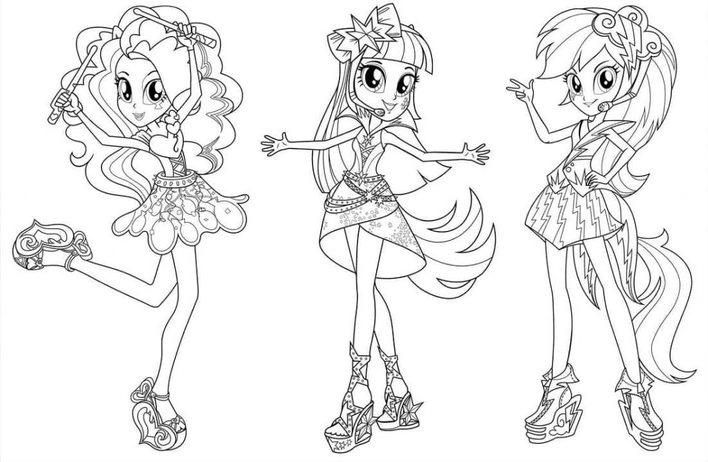 Coloriage Equestria Girls 7 à imprimer