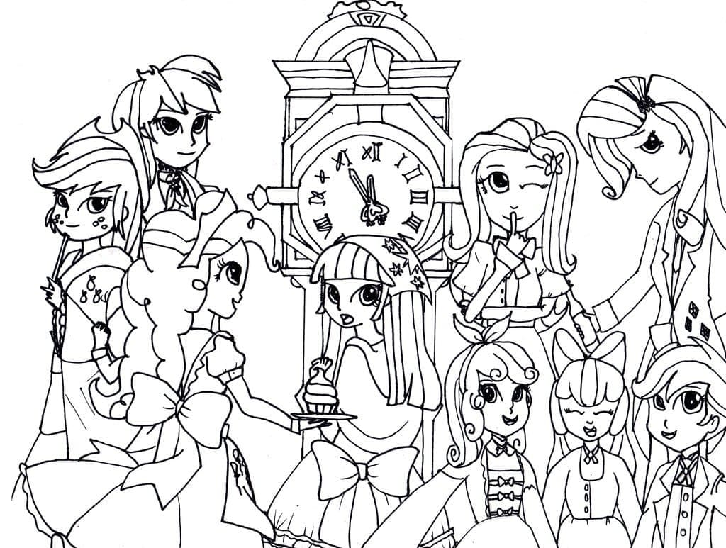 Coloriage Equestria Girls à imprimer