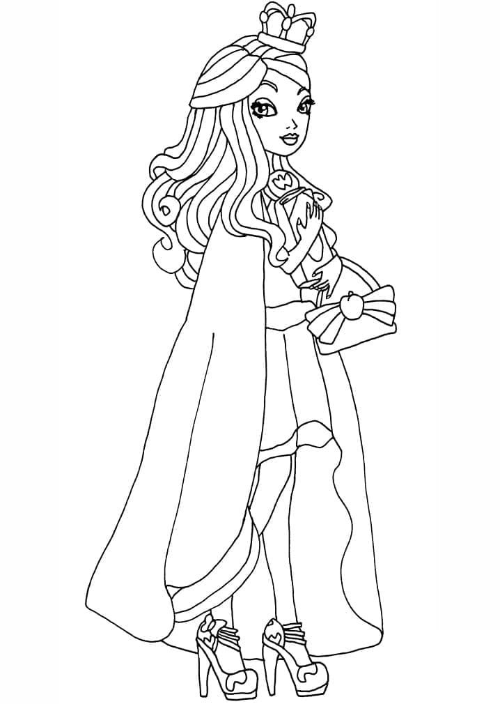 Coloriage Ever After High Apple White à imprimer