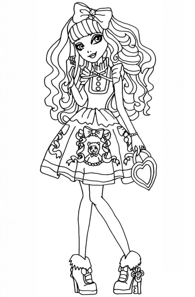 Coloriage Ever After High Blondie Locks à imprimer