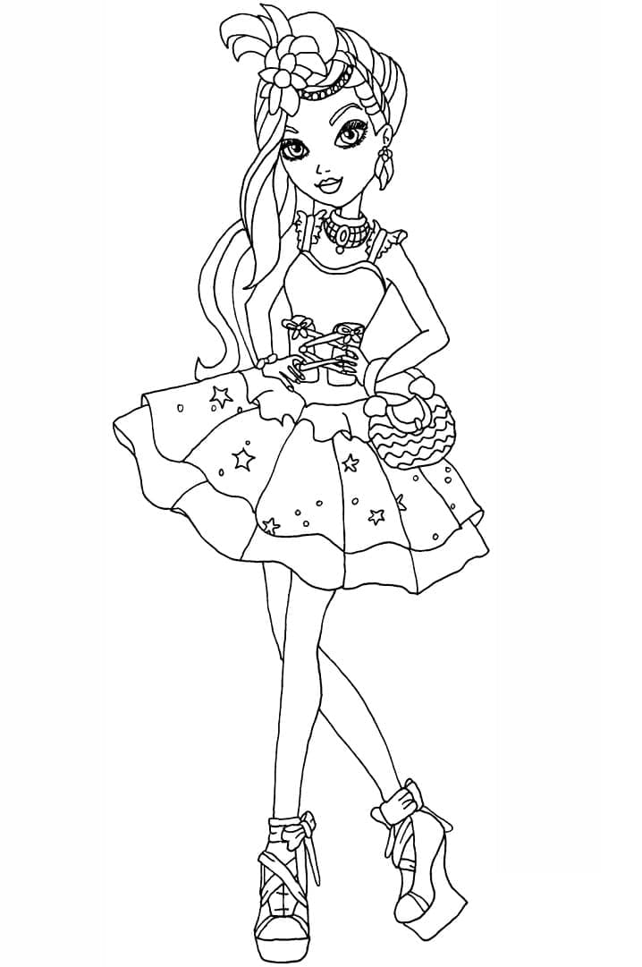 Coloriage Ever After High Duquesa Swan à imprimer