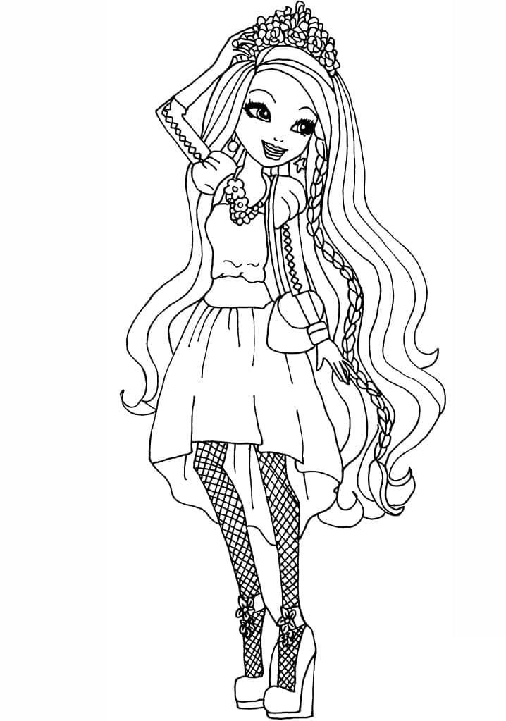 Coloriage Ever After High Holly o’Hair à imprimer