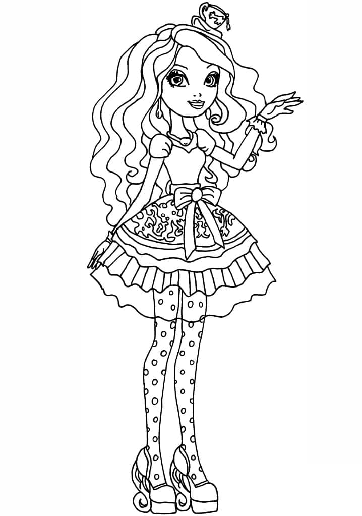 Coloriage Ever After High Madeline Hatter à imprimer