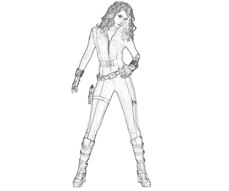 Coloriage Marvel Black Widow