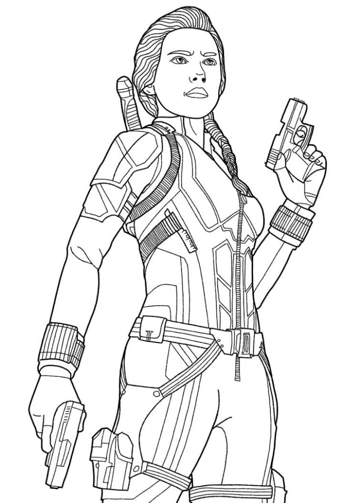 Coloriage Natasha Romanoff à imprimer