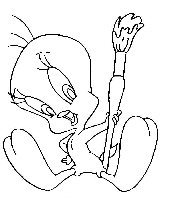 Coloriage Titi Looney Tunes 10