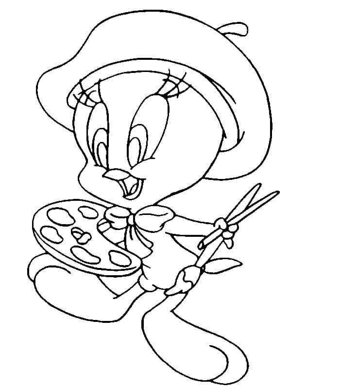 Coloriage Titi Looney Tunes 2