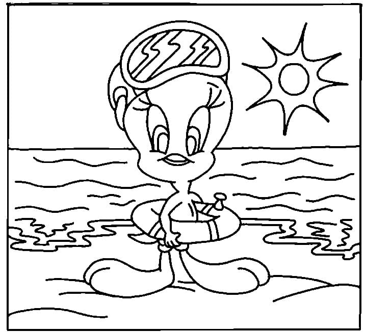 Coloriage Titi de Looney Tunes 5