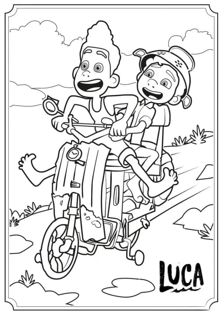 Coloriage Alberto Scorfano et Luca Paguro à imprimer