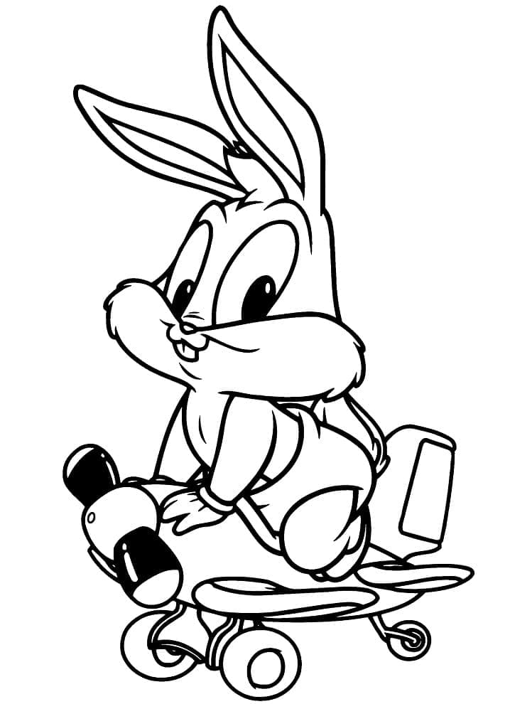 Coloriage Bebé Bugs Bunny à imprimer